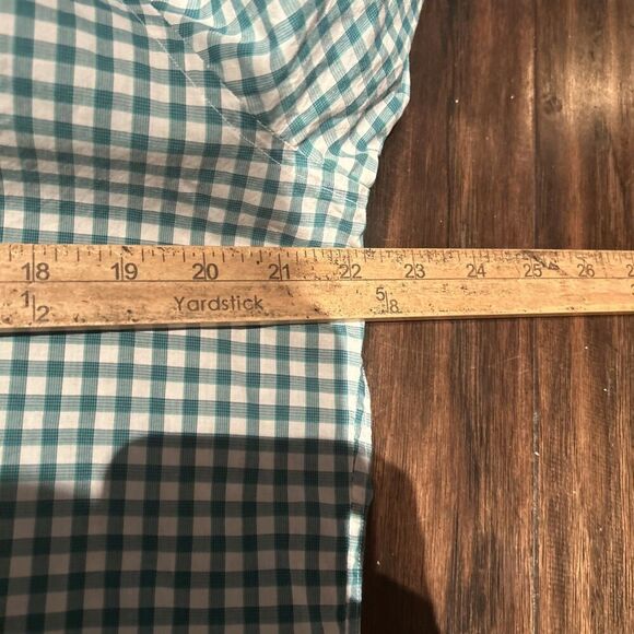 Sid Mashburn Mens Medium Green Plaid Long Sleeve Button Up Shirt - Picture 6 of 7